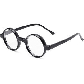 Incredible Bargains The Wizard, Round Reading Glasses, Nerd Style Specs, Totally Round Readers, + 2.50 Black