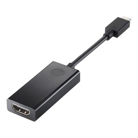 HP, Adaptador USB C a HDMI 2.0, Modelo: 2PC54AA, Adaptador con USB-C a VGA, con Capacidad de Transmisión 4K, Compatible con ThunderboltTM o USB-CTM de HP, Color: Negro.