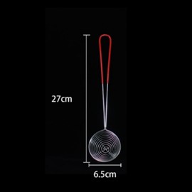 Stainless Steel Strainer Spoon, Hot Pot Strainer Spoons, Spider Strainer Boba Pearl Scoop Strainers Skimmer Ladle with Handle for Kitchen Cooking Frying, S: 27x 6.5CM
