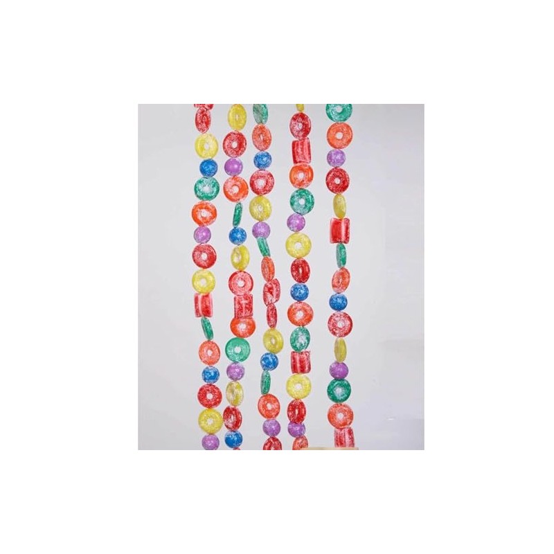 Kurt S. Adler Candy Garland, 6-Feet Long, Plastic, Round, Red,