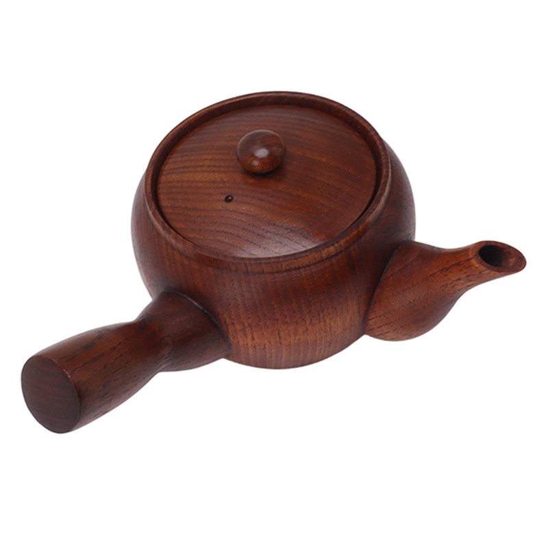 Wooden Tea Pot Traditional Style Durable Tea Kettle Exquisite Whistle