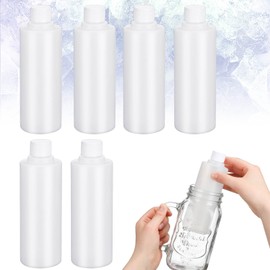 Nuogo 6pcs 8oz Reusable Ice Stick with Lid Plastic for Drinks Washable Freezable Ice Sticks for Wide Mouth Water Bottles Mold, Beverage Dispensers, Growlers, Coffee, Beer