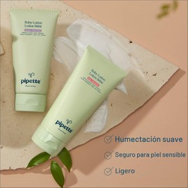 Pipette Loción para bebés - Fórmula nueva y mejorada, hidratación y humedad natural de la delicada piel del bebé, escualano derivado de plantas renovables, aroma a vainilla + ylang ylang, 6 onzas líquidas