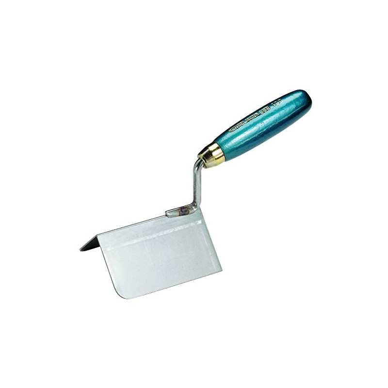 Jung Henkelmann 88810000 External Corner Trowel Carbon Steel Wooden Handle