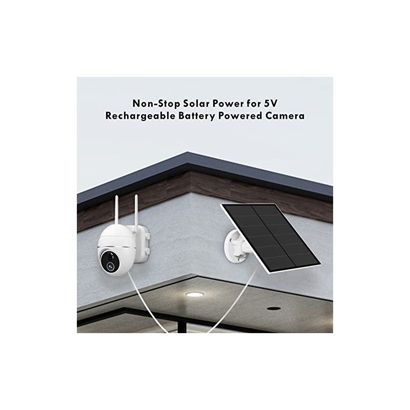 5W Solar Panel Charger for Outdoor Security Cameras
