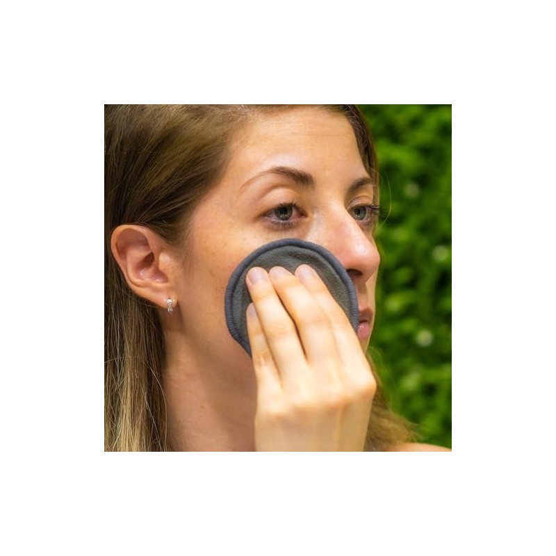 Woodlife® - Paquete de 16 Pads Desmaquillantes de Bambú y
