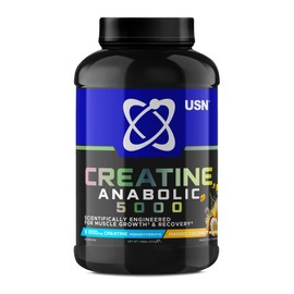 USN USN Creatine Anabolic 5000 C All-in-One Muscle Growth & Recovery Powder, 5000mg Creatine Monohydrate + 3000mg BCAAs, Low Sugar, Mango Coconut Flavour, 900g (30 Servings)