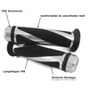 Area1 Universal Motorcycle Scooter Handlebar Grips Silver 2 Pieces 22/24
