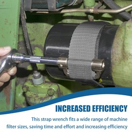 Abode Heavy-Duty Oil Filter Strap Wrench for With Diameters Up to 6-1/2 inches Heavy-Duty Oil Filter