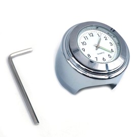 ANCLLO Car Dashboard Clock Classic Small Round Table Onboard Quartz Clock with Luminated Light Mini Noctilucent Watch Clocks for Auto Decoration White