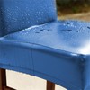 Qubjus Dining Table Chair Covers, Solid PU Leather Waterproof Oilproof