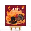 What A Mesh By Diana Happy Thanksgiving Turkey with Pilgrim