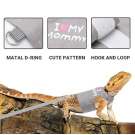 Bearded Dragon Harness and Leash Set - Adjustable Reptile Harness with Cute Design for Small Animals | Comfortable Outdoor Walking Gear for Lizards
