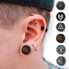 SIISPRI 6Pairs Norse Viking Stud Earrings Mens Earrings Set Hypoallergenic
