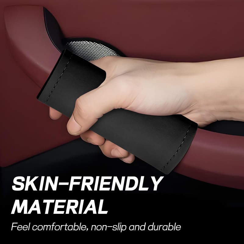 wuyaoyao 2PCS Car Inside Grab Handle Cover, Leather Inside Car