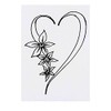 Azeeda 'Blumenherz' Temporäres Tattoo - Hautfreundlicher & Ungiftiger Abziehbild ·