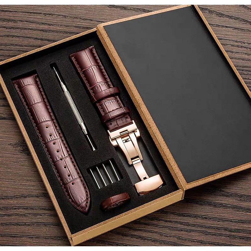 Watch Strap Leather Watchband Band Buckle Pin Universal Accessory for