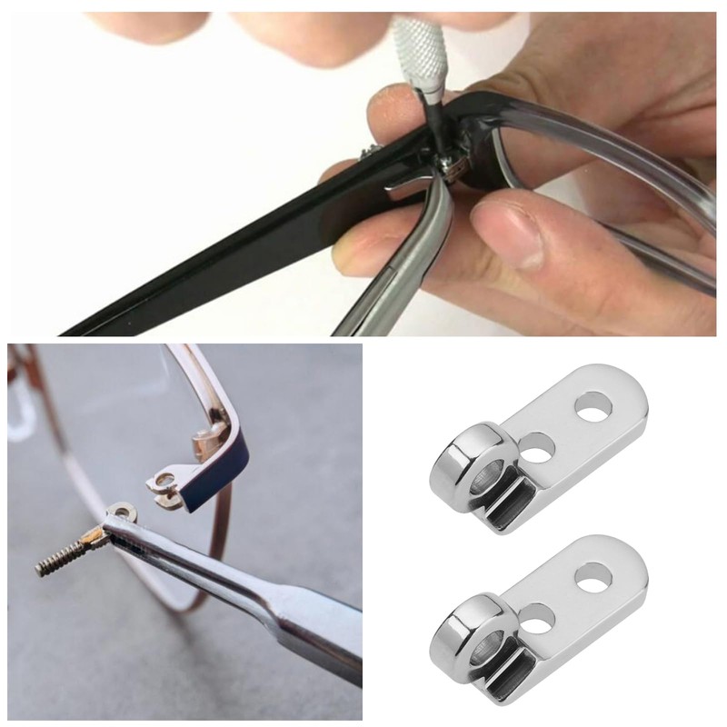 OTOTEC 4 Pairs Glasses Hinge Universal 3mm Glasses Temple Frame
