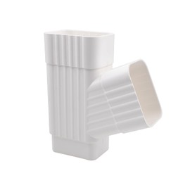 Downspout Y Shape Connector, White PVC Gutter Downspout Extensions for Rainwater Drainage, Y-Shaped Tee Diverter, Fits 2 x 3 Inch Drain Pipe