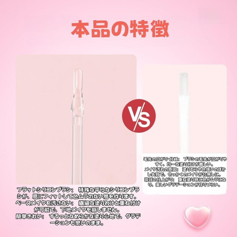 Lip Gloss 2 in 1, Double Head Lip Gloss, Lip