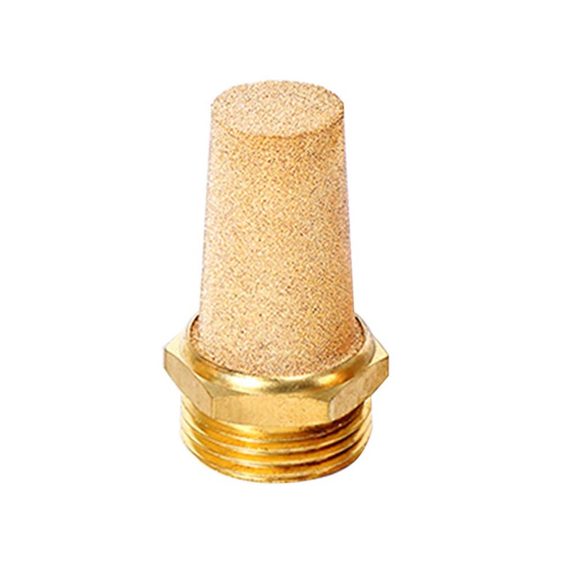 Beduan 3 Pcs Pneumatic Brass Exhaust Muffler Filter, 3/8" Male
