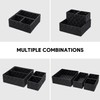 Posprica Woven Storage Baskets for Organizing, Small Black Baskets Cube