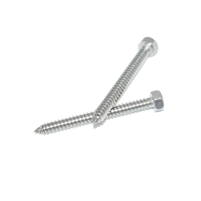 Hexagon Tapping Screws 8 x 25 Pack of 6 Stainless