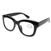 DOOViC Blaulichtfilter Lesebrille Schwarz Damen 2,25 - Großer Rahmen Breite