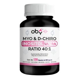 Myo y D-Chiro Inositol 401 Ultra 2050mg por porcion  100 Pureza Certificada  Vitaminas Mujer  Mayo Myonisitol  Oby Suplemento Alimenticio  120...     
