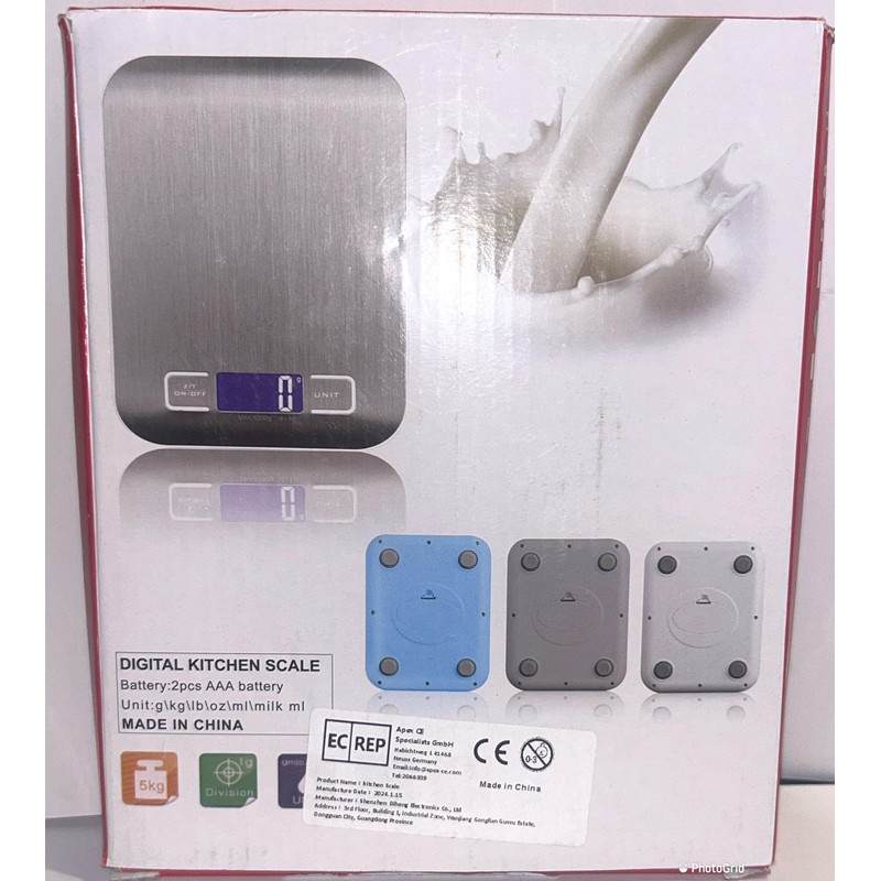 Generic Digital Kitchen Scale (Blue)