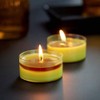 Spaas 12 Maxi Scented Tealights in Transparent Clear Cup, ±