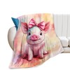 Pig Blanket Cute Pink Pig Fleece Throw Blanket Toddler Fuzzy