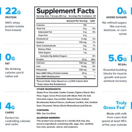 LEGION Whey+ Protein Whey Isolate from Grass Fed Cows - Whey Protein Isolate Powder Low Calorie, Non-GMO, Sugar Free, Lactose and Gluten Free, All Natural Protein Powder for Men & Women, 30 Servings