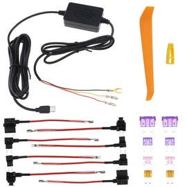 VGOL 1 Set Type-C/USB C Hardwire Kit Dual Slot Fuse Holders Type C USB Dash Cam Hardwire Kit Compatible with Most Cars -22F to 167F DC 12V-24V