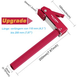 Pack of 2 Adjustable Retaining Clips for Dogs, Hold-Down Holder, 20 mm Dog Hole, Quick-Acting Woodworking, Adjustable Quick Retaining Clips with Planer Bench, Perforated Grid Plate, Workbench, Red