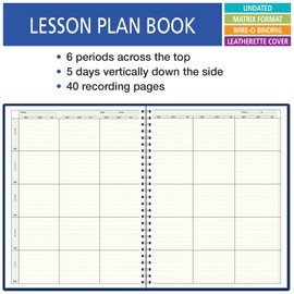 Elan Publishing Company 6 Period Teacher Lesson Plan; Days Vertically Down The Side (W202)