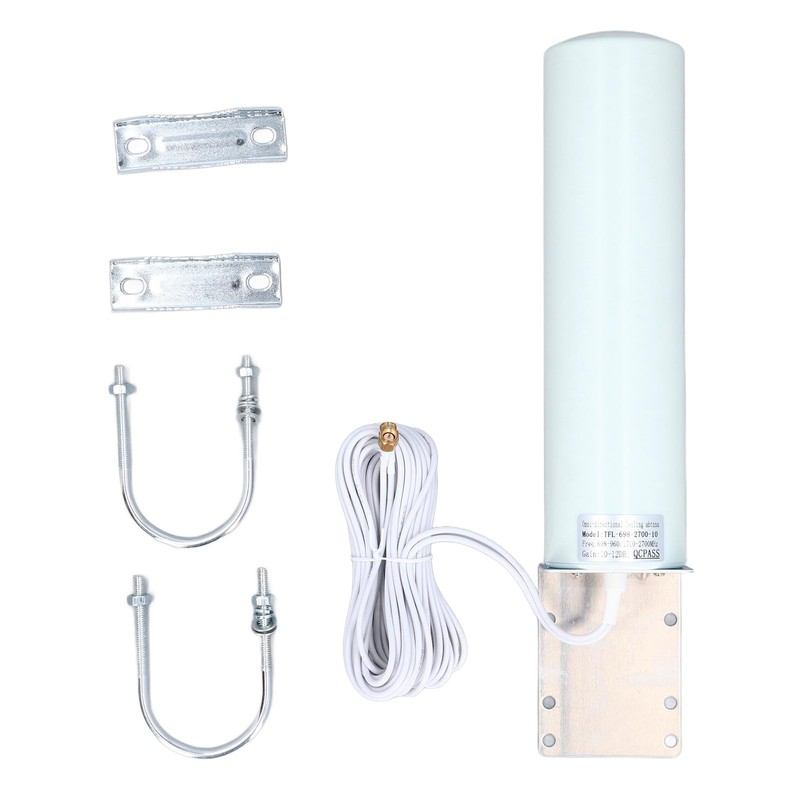 Walfront Antena Omnidireccional 10dBi para 4G LTE/WiFi - con Cable