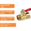 GASHER 6PCS 3/8 Inch Brass Mini Ball Valve, Shut Off