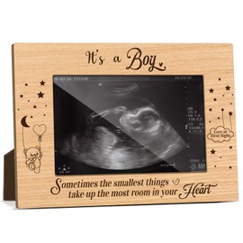 It's a Boys Sonogram Picture Frame For New Mother Father, Mom-to-be Dad-to-be Pregnancy Announcement Gifts, 4x6 Photo Frames Tabletop Display for Home Office Desk Decor -24