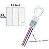 SuperInk 3-Gang Wireless Light Switch with 110V Receiver Kit Outdoor