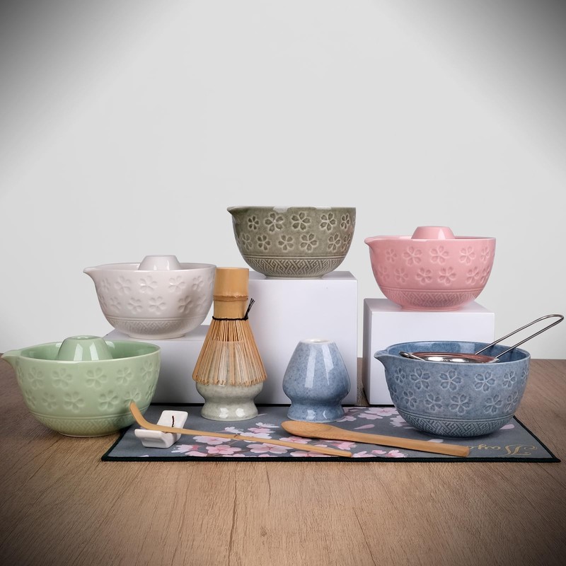 Joyscale Matcha Whisk Set, Matcha Set Whisk And Bowl, 8