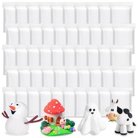 50팩 화이트 에어 드라이 폼 클레이 소프트 매직 모델링 용 초경량 아트 크래프트 [50 White] 50 Pack White Air Dry Foam Clay Soft Magic Modeling Ultra-Light Art Craft [50 White]