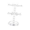 Transparent Double-Layer Rotating Jewelry Display Stand for Necklaces, Keychains, Bracelets,
