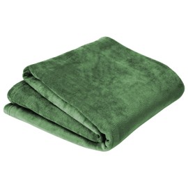 Olivia Rocco Flannel Fleece Throw Blanket Super Soft Warm Fluffy for Bed Sofa Couch Chair Lightweight and Cozy Solid Design, 150 x 200 cm Emerald Green