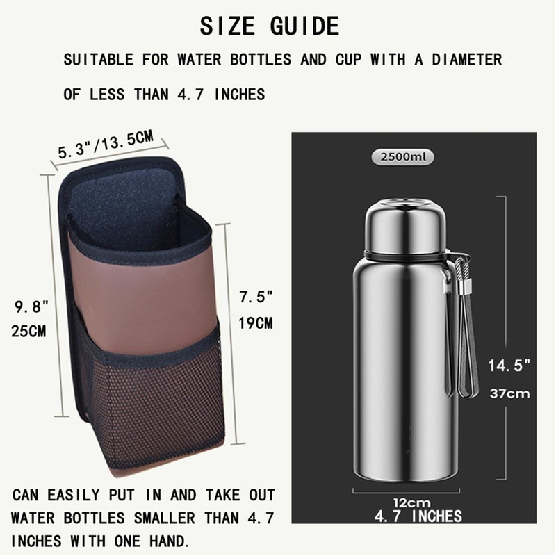 Large Car Cup Holder Expander, Fits Large 24/36/40/46oz Water Bottles,