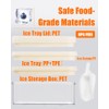 Brigii Ice Cube Tray with Lid&Bin, Ice Cube Mold with