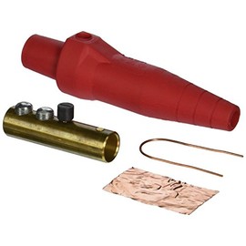 Leviton 16D31-UR 16-Series Taper Nose, Female Plug, Contact and Insulator, Cam-Type connector with Double Set Screw Termination, Red