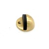 Floor Mounted Half-Moon Wall/Furniture Protector Doorstop Rubber Bumper Stopper (Satin