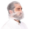 QIAN SOU Disposable Bouffant Hoods Full Face Beard Hair Net,
