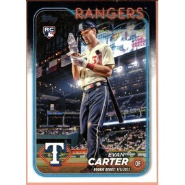 Evan Carter 2024 Topps Update RD Three Card Lot